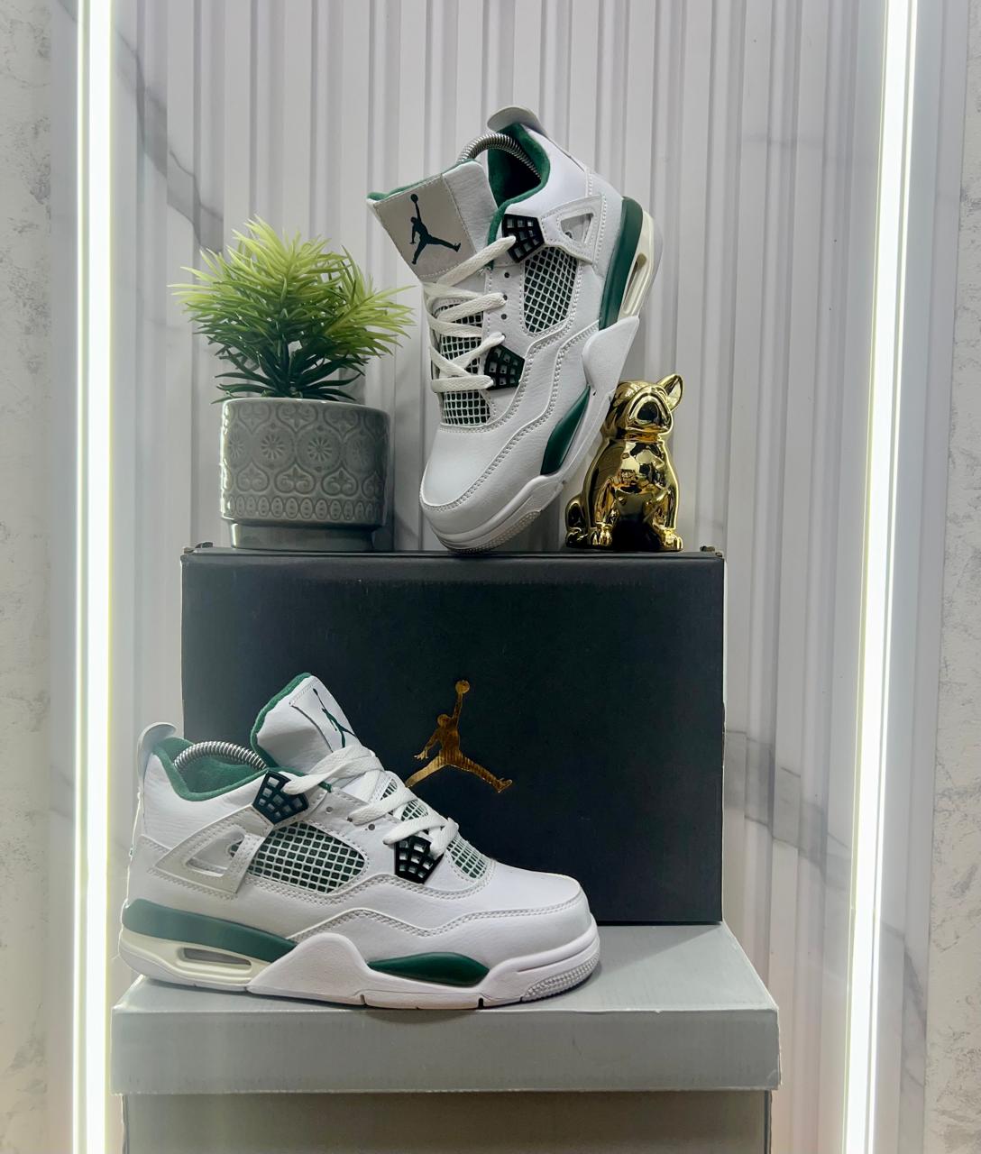 Retro 4 Blanco/Verde